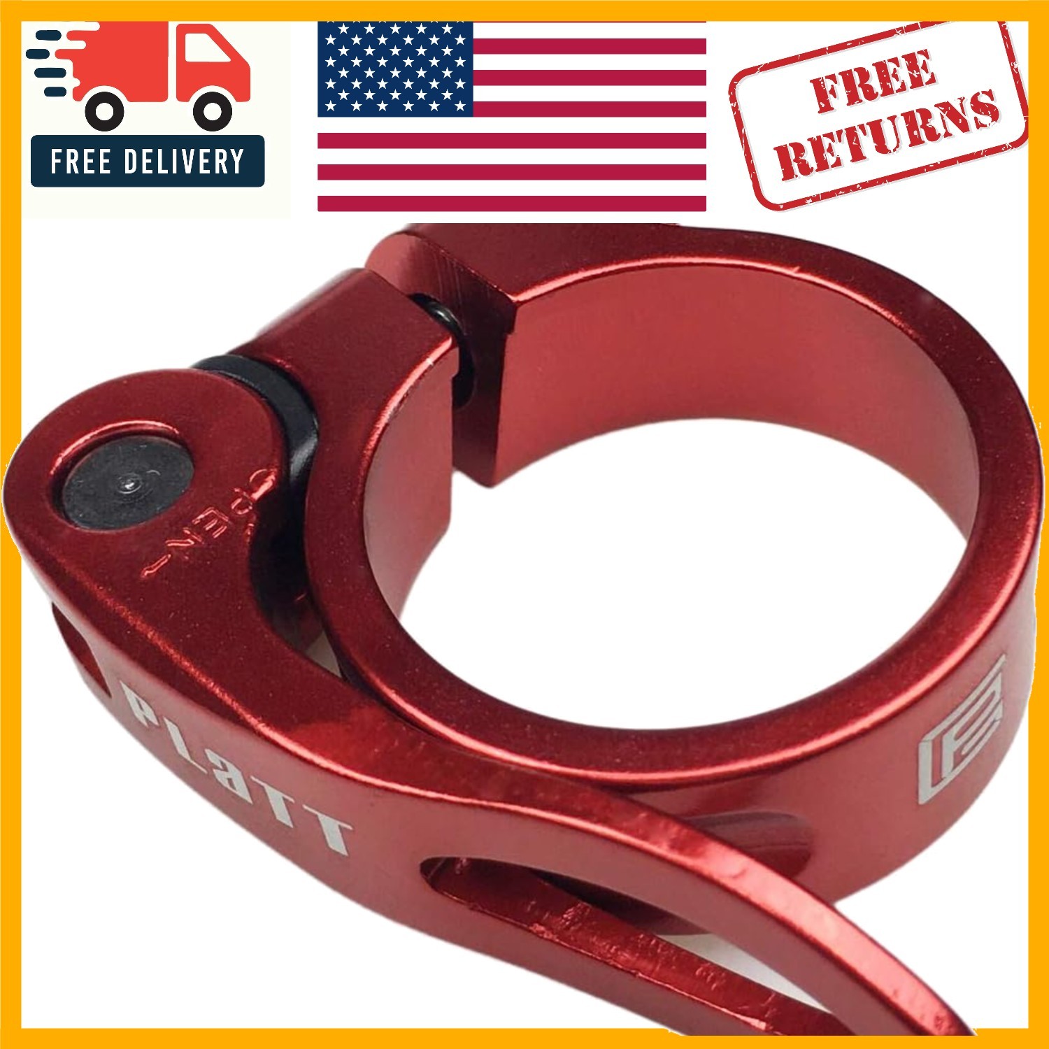Durable Quick Release Bicycle Seat Clamp, Lightweight 31.8mm Alloy Design