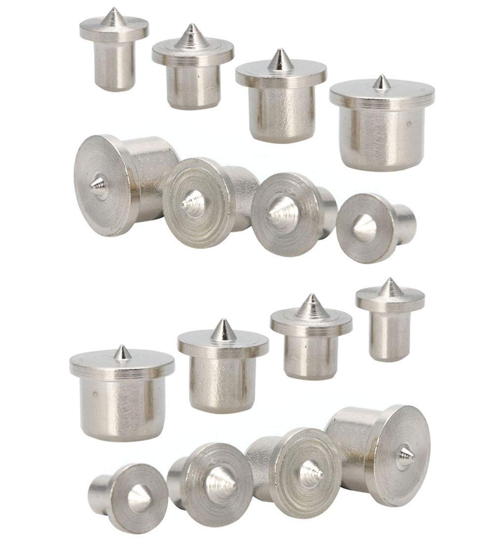 Saipe 16 Pcs Wood 6mm x 25mm, 8mm x 10mm x 12mm x Silver