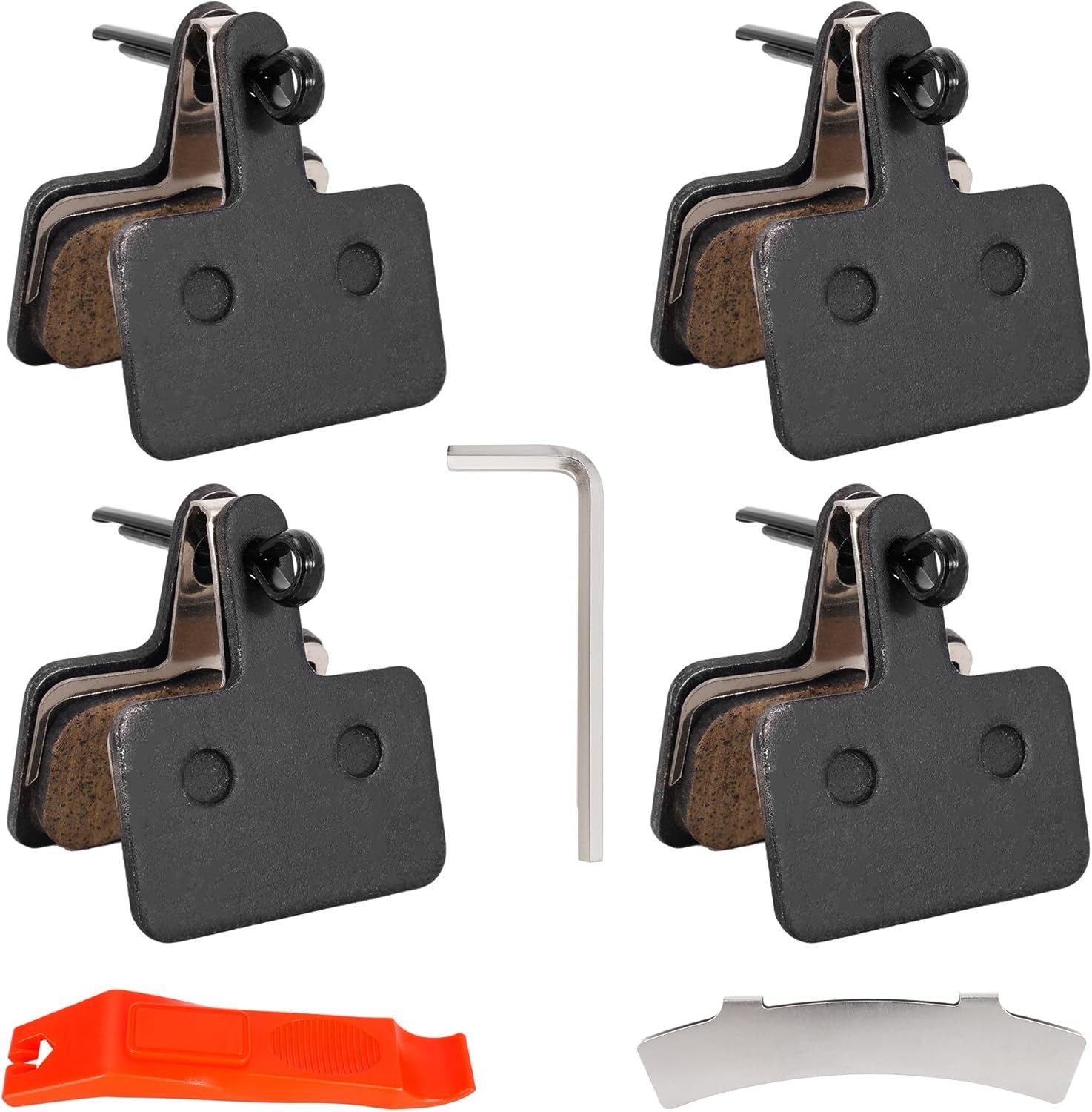 4 Pairs E-Bike Disc Brake Pads Noise Free MTB MTB M315 M355 M446 Compatible, New