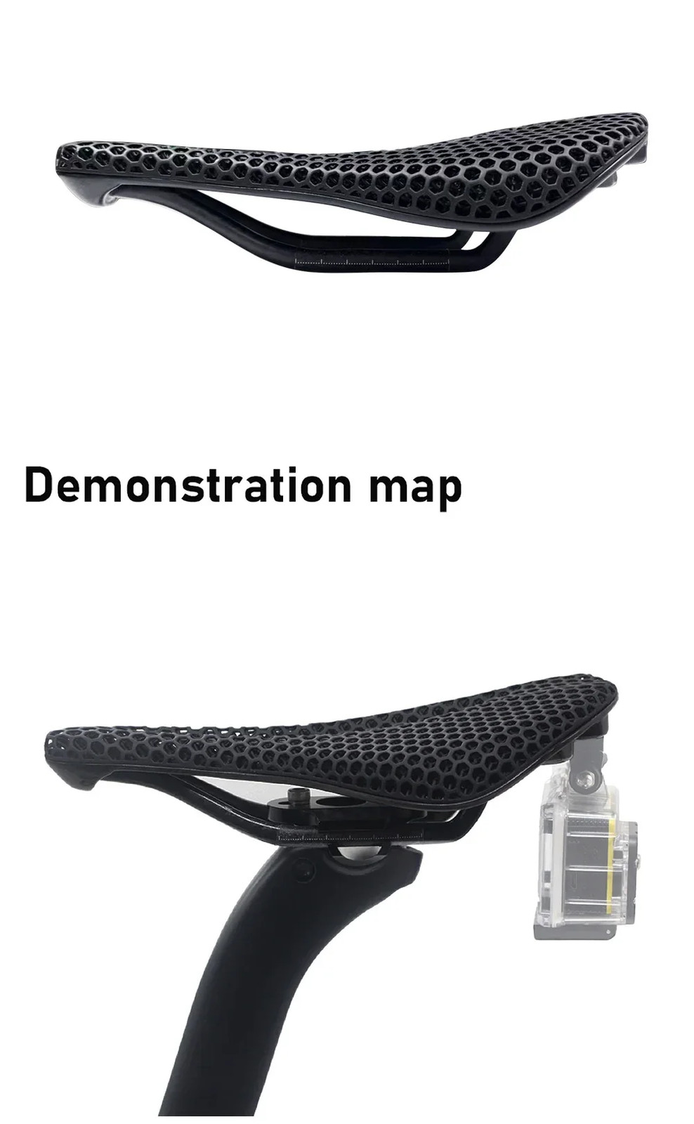 3D Printed All Carbon Seat Cushion MTB/road Bike Breathable Plastic/PVC Saddle