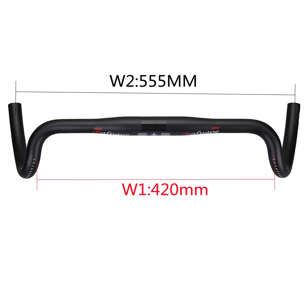 Carbon Gravel Cyclocross Road Bike Handlebar External Wiring Big Flare Bar