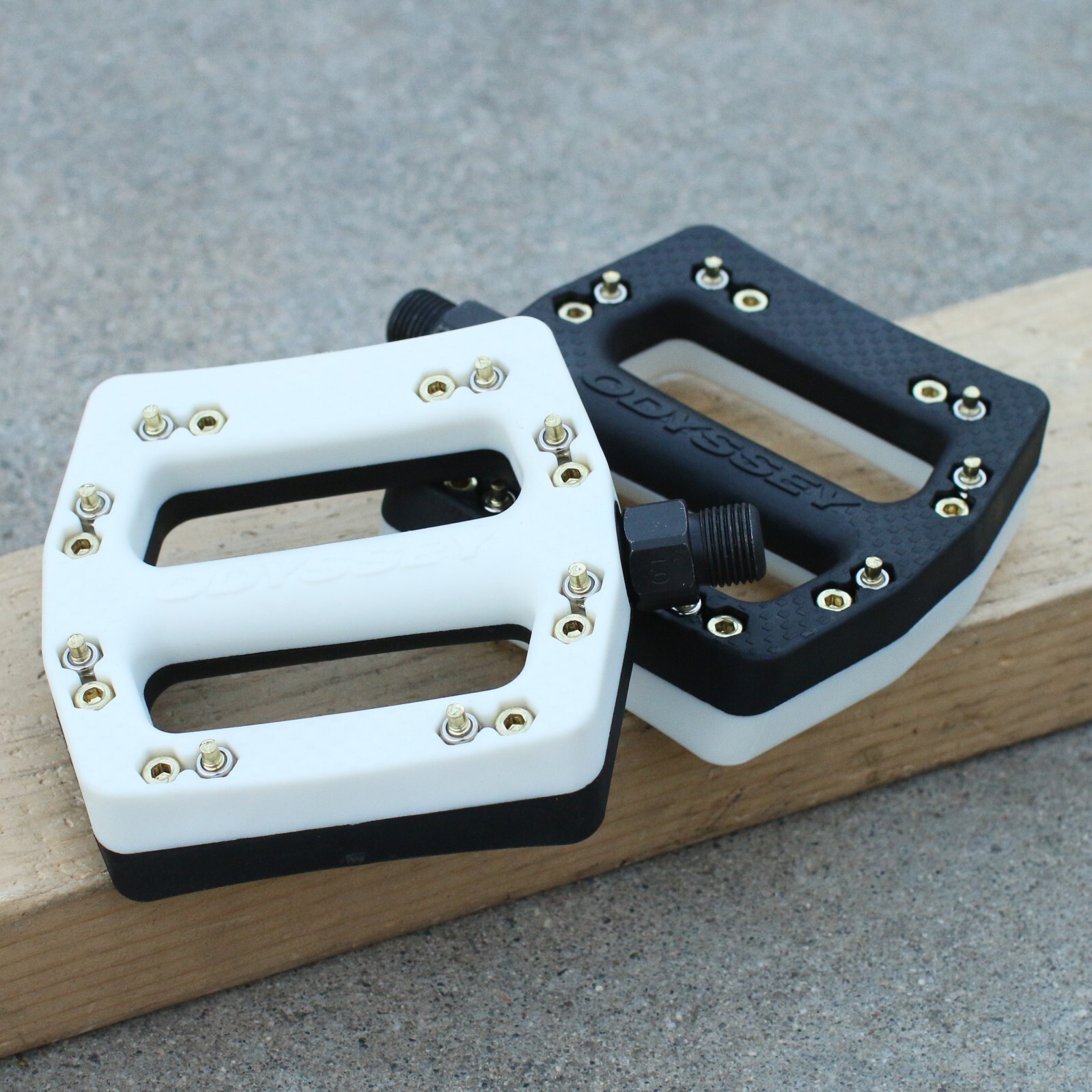 ODYSSEY BMX JC PC BLACK/WHITE BICYCLE PEDALS 9/16″ JCPC CULT SUNDAY FIT OG PC