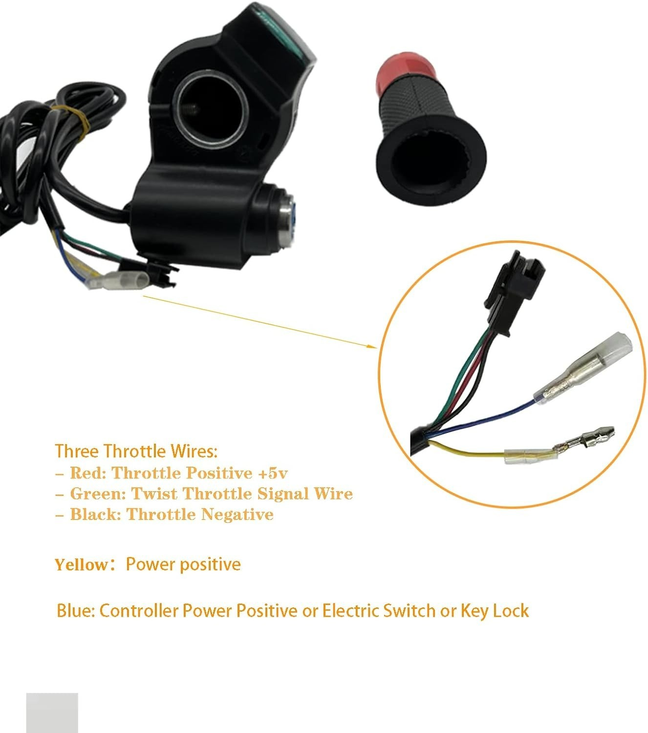 High-Performance Electric Scooter Throttle Grip with Real-Time Battery Indicator