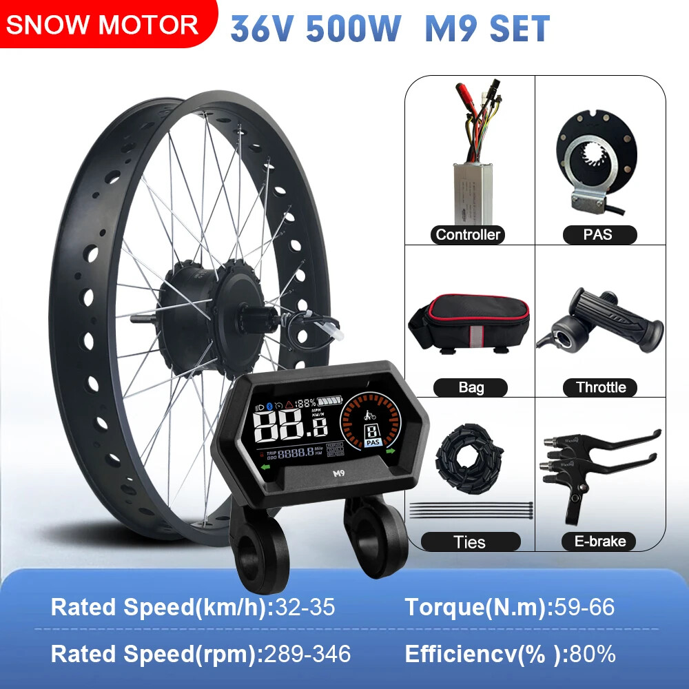 20 24 26inch 36V 48V 500W Rear Cassette Hub Motor Wheel For Ebike Conversion Kit