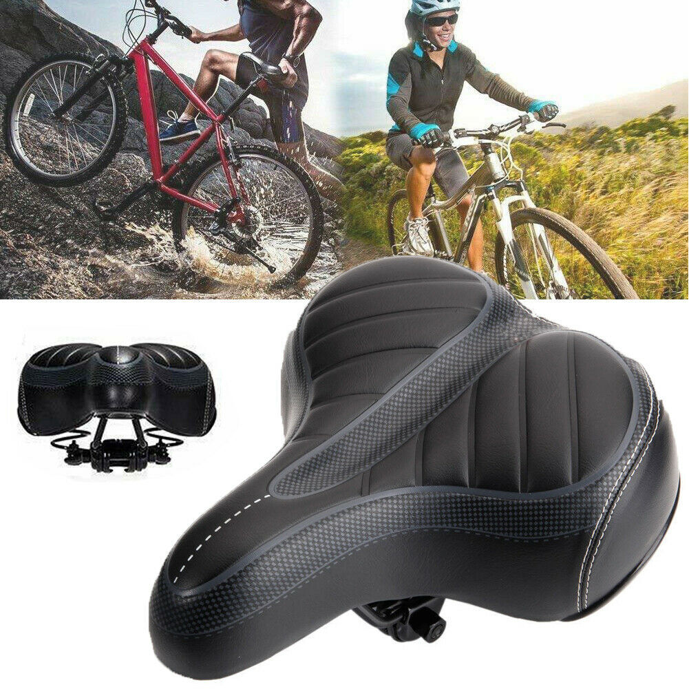 Comfort Wide Big Bum Soft Gel Cruiser Bike Saddle Bicycle Seat Air Cushion Pad