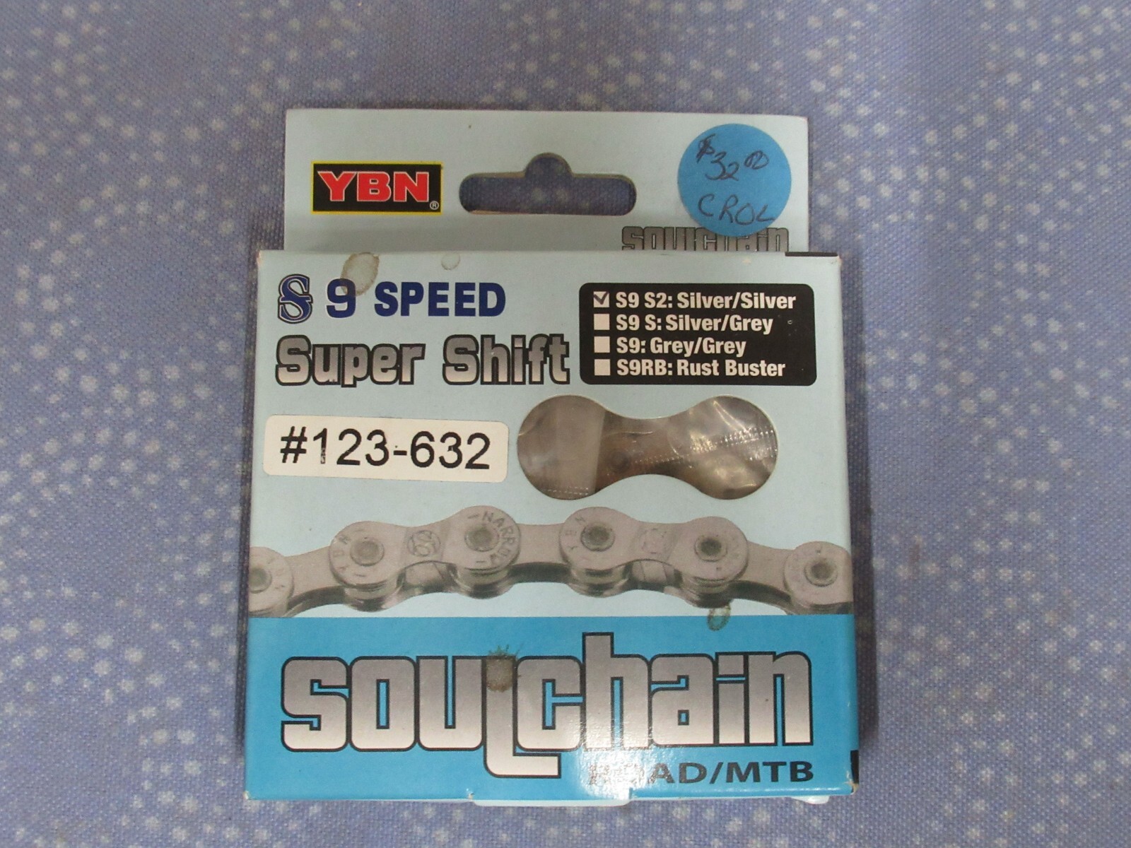 Bicycle YBN 9 Speed Super Shift Chain 1/2″ x 11/128″ X 116L in Silver – New