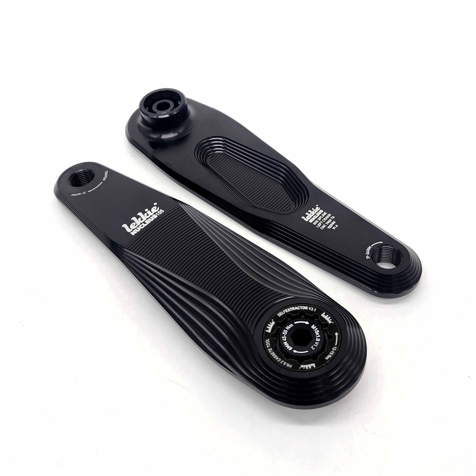 Nucleus ISIS Ebike Cranks – 155mm – Black-black