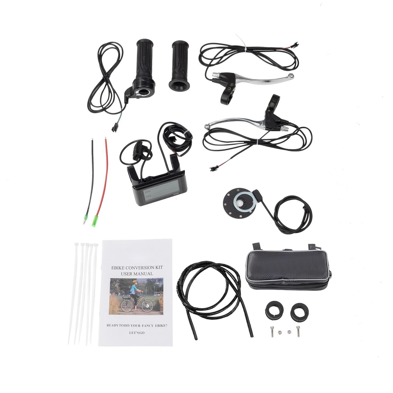 26in Front Wheel 48V 1000W Electric Bicycle Ebike Conversion Kit Hub Motor LCD