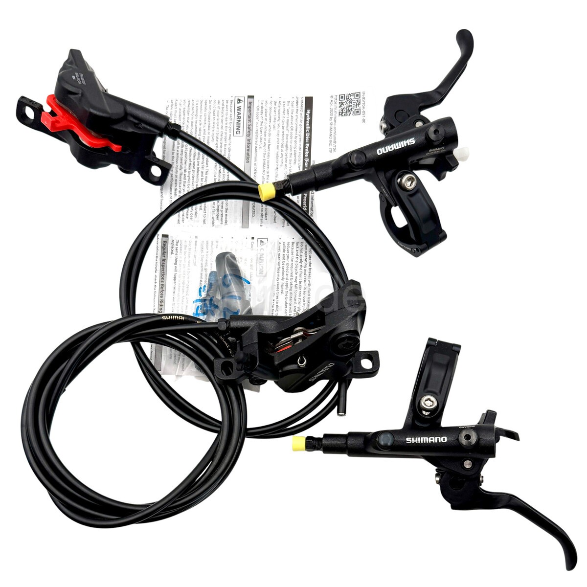 Shimano DEORE BR-M6120 BL-M6100 MTB/EBike Disc Brake Set 4Piston F+R 1000+1700mm