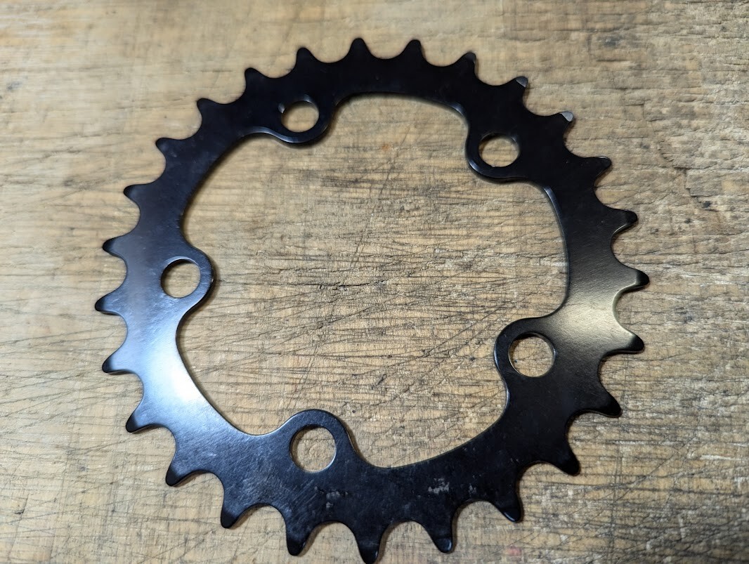 NOS KOOKA 74bcd 26 tooth chainring (black) mtb vintage