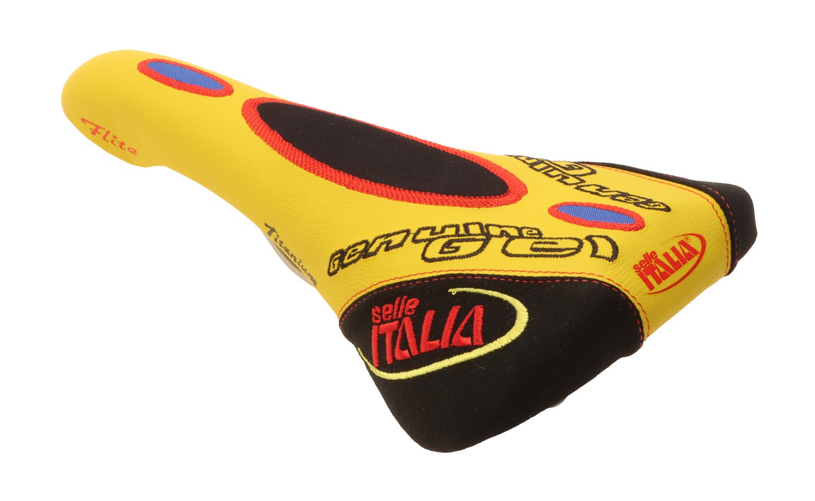 Selle Italia Flite Saddle Ti Rails Genuine Gel Yellow Leather NEW NOS *Shelfwear