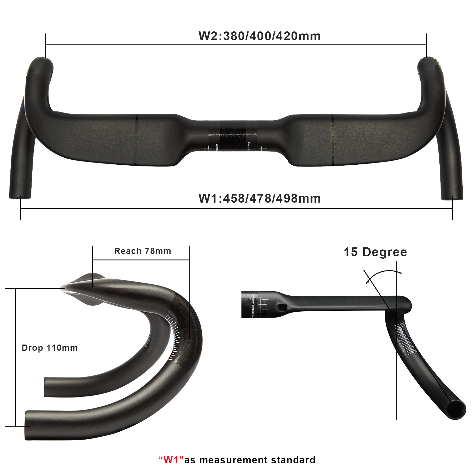 31.8 Carbon Road Handlebar For Bicycle Internal Routing Drop Handle Bar RXL SL