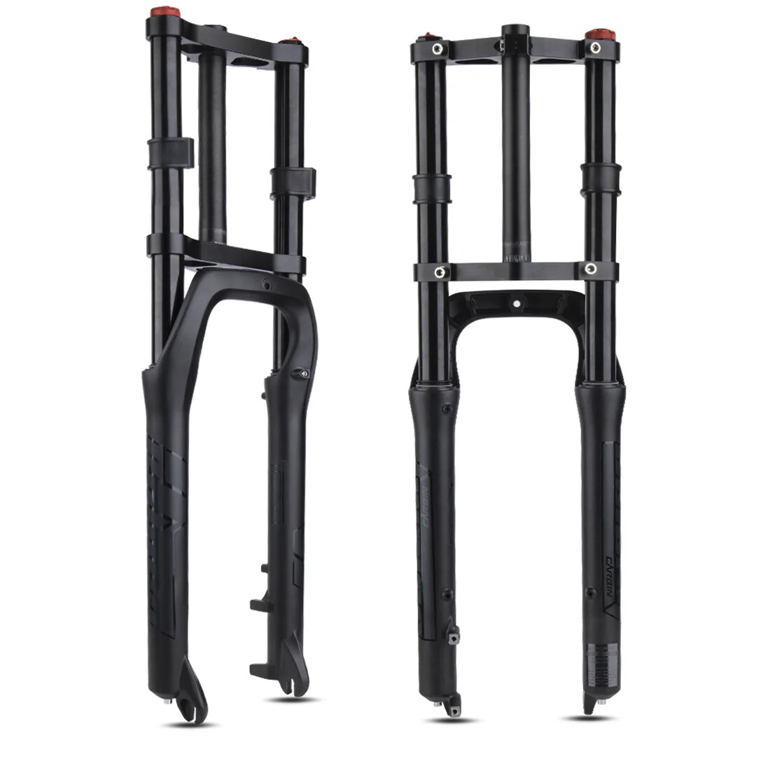 Double Shoulder Snow Fat Bike MTB Bicycle Air Suspension Fork Straight Tube