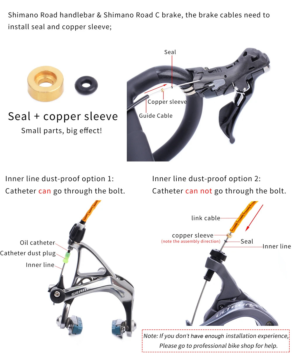 MTB Road Bicycle Fish Bone Shift Brake Cable Set Bike Brake/Shifting Bamboo Link