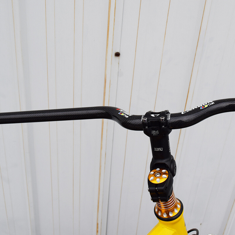 3K Full Carbon Handlebar 25.4/31.8mm Folding Mountain Bicycle Rise Bar 420-580mm