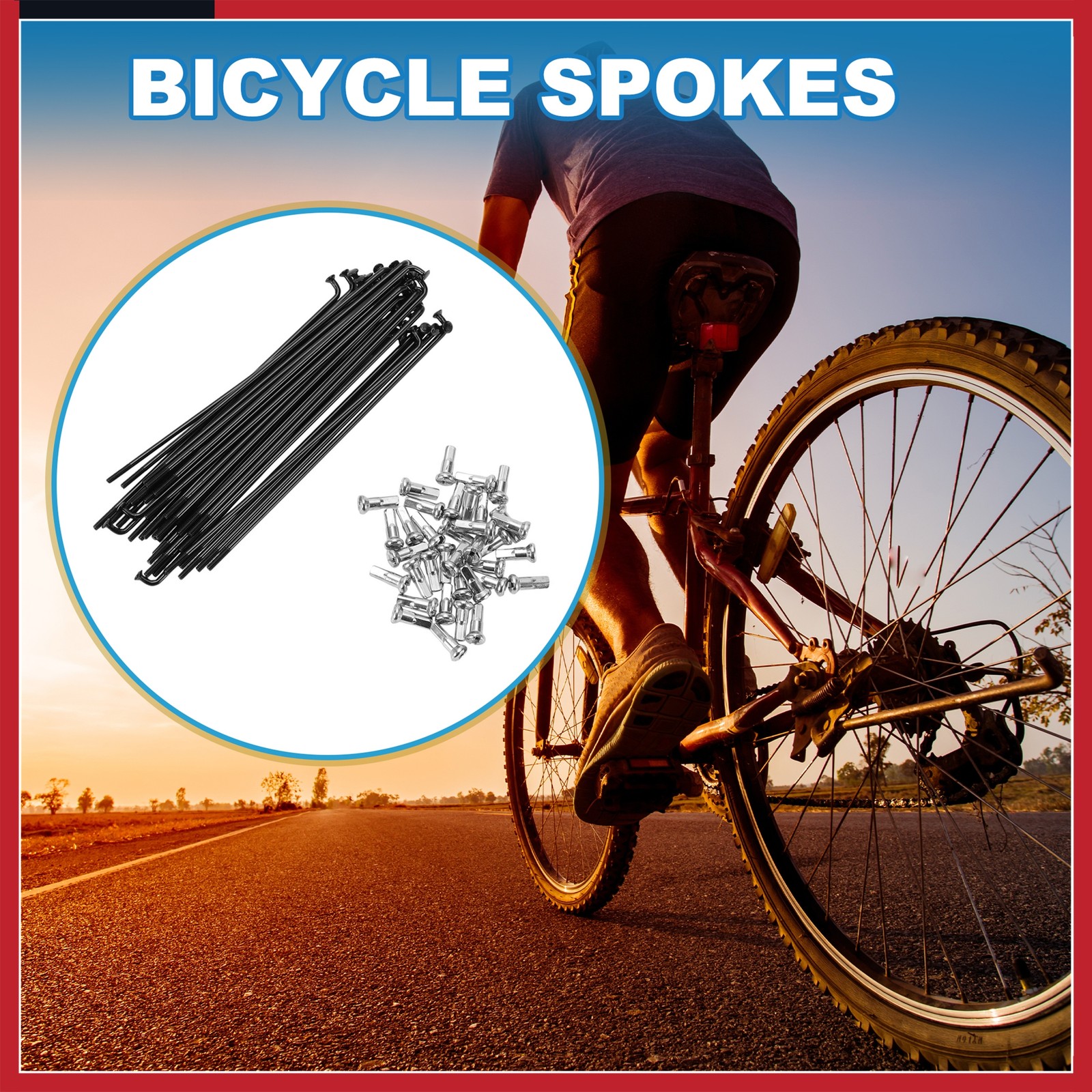 Bike Bicycle Spokes 14G 120MM Mountain Bike Spokes steel Black 36 Pcs
