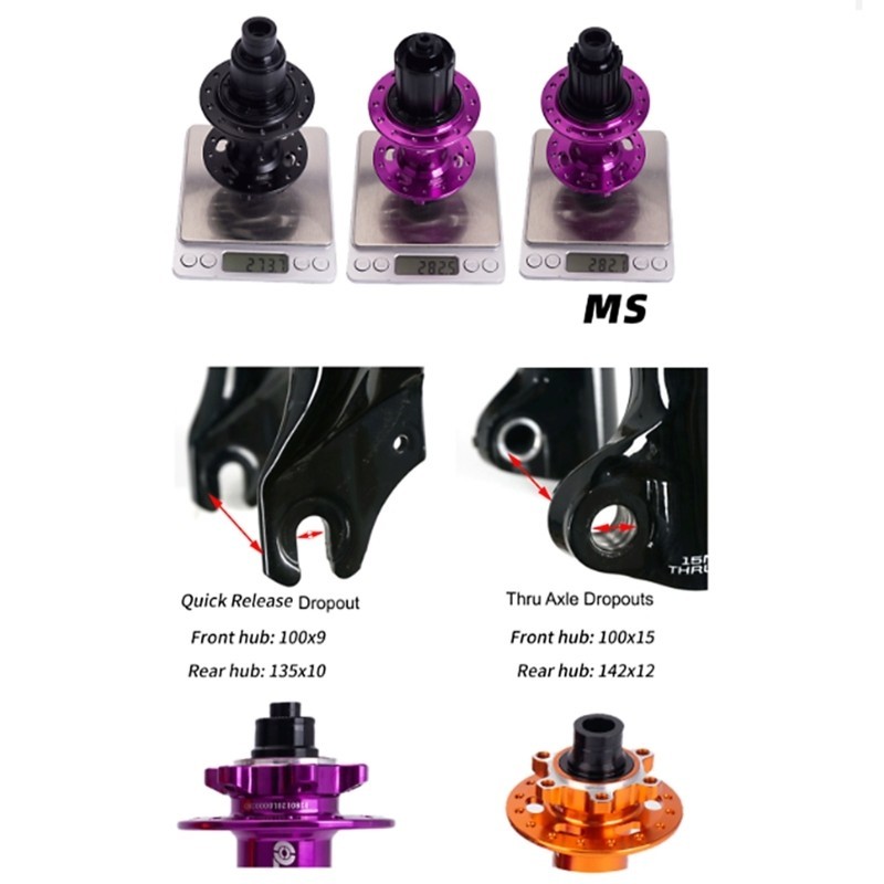 Bicycles Front Rear Hub Bike Hub 4 Bearing Front Rear 28/32/36 Hole Bicycles Hub