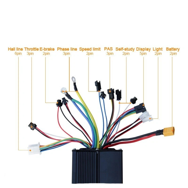 3-model Controller E-bike 40A 48V/52V/60V/72V 1000W-2000W motor Sine-wave.