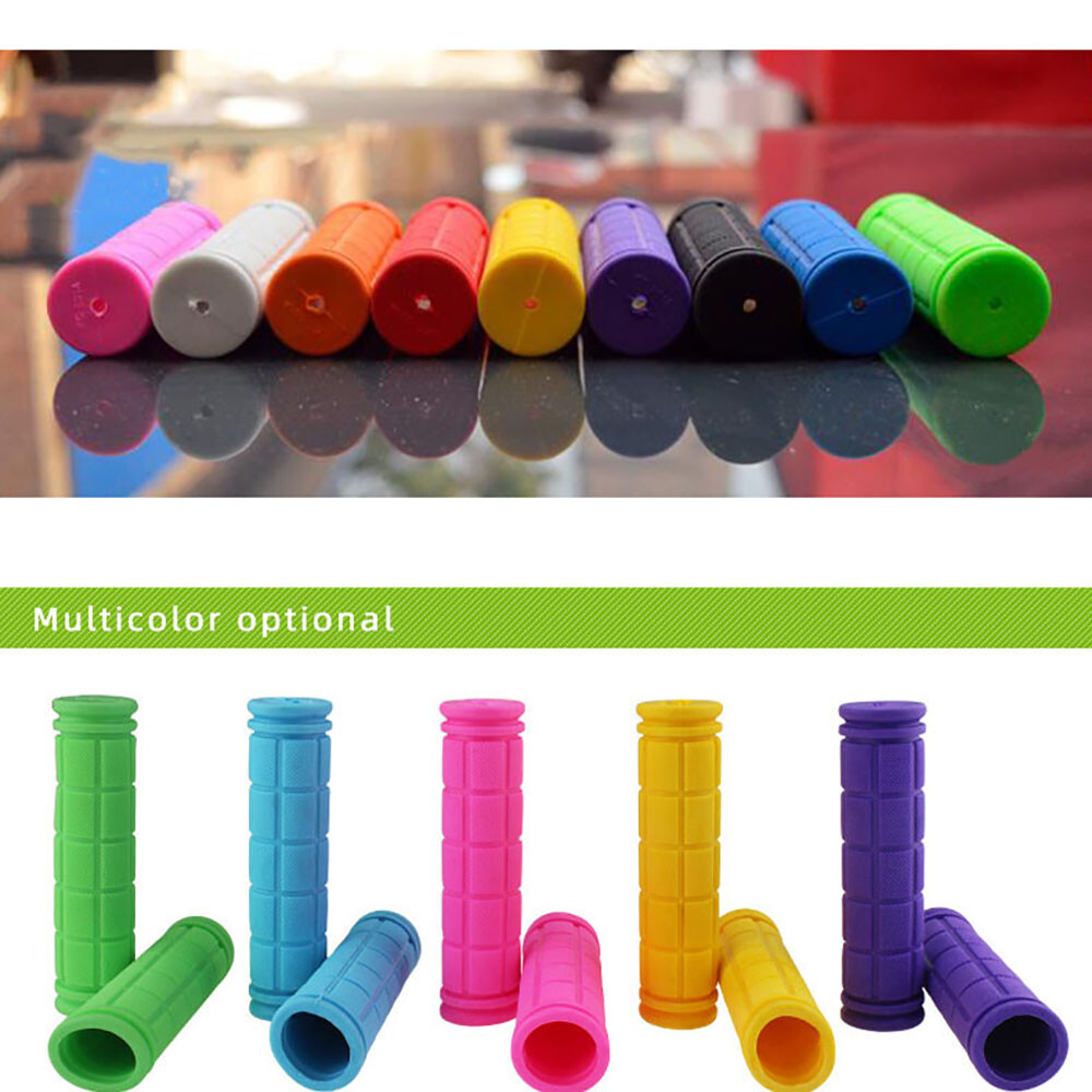 1 Pair MTB Bike Grips Mountain Bicycle Bike Handle Handlebar Soft Rubber Bar End