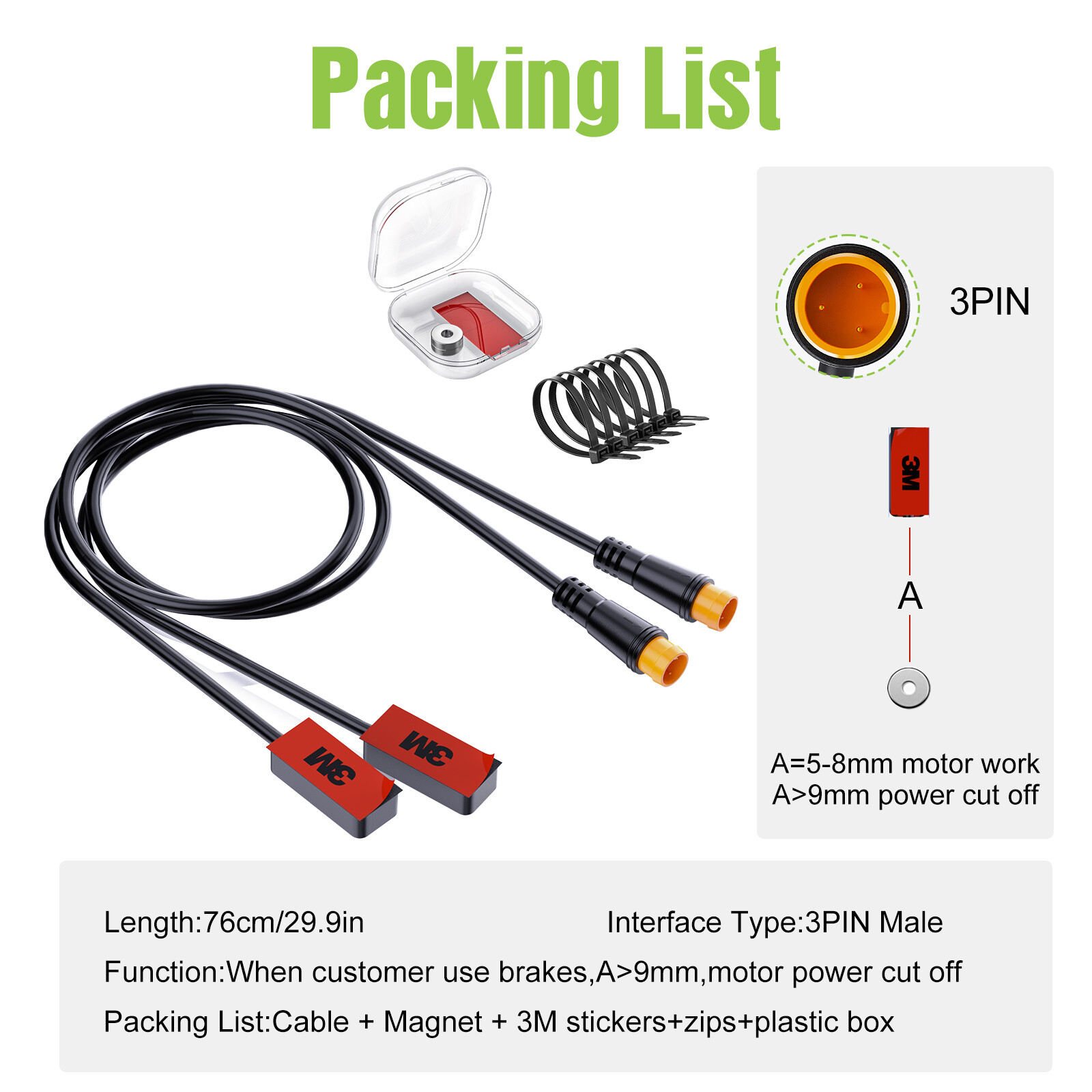 BAFANG Middle Motor Hydraulic Brake Sensor E-brakes Cut Off for BBS/BBSHD Motor