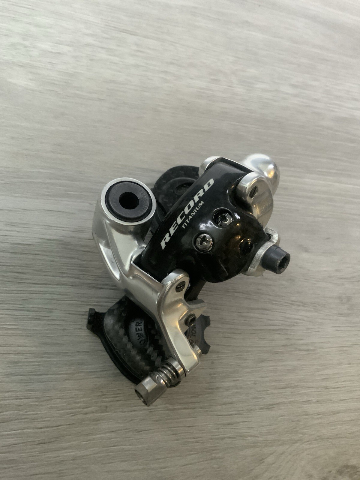 CAMPAGNOLO RECORD TITANIUM REAR DERAILLEUR CARBON TITANIUM 10 OR 9 SPEED