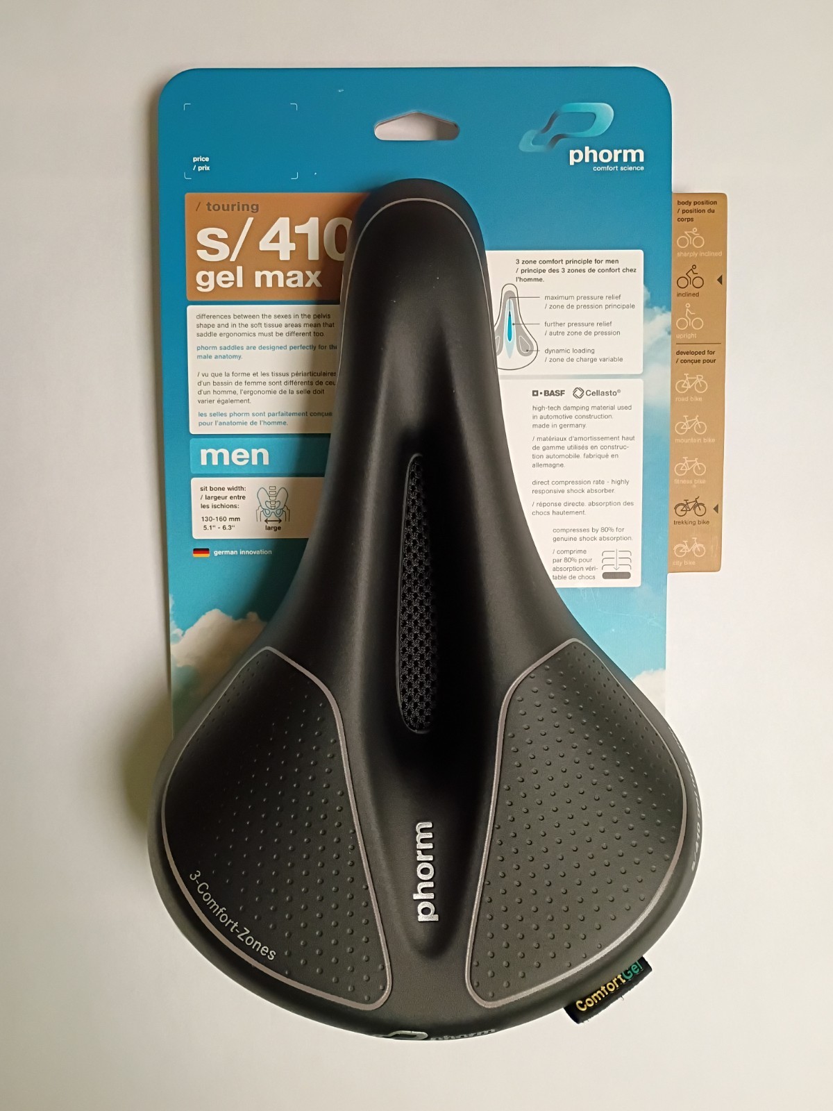 Phorm S/410 Gel Max Mens Bicycle Saddle