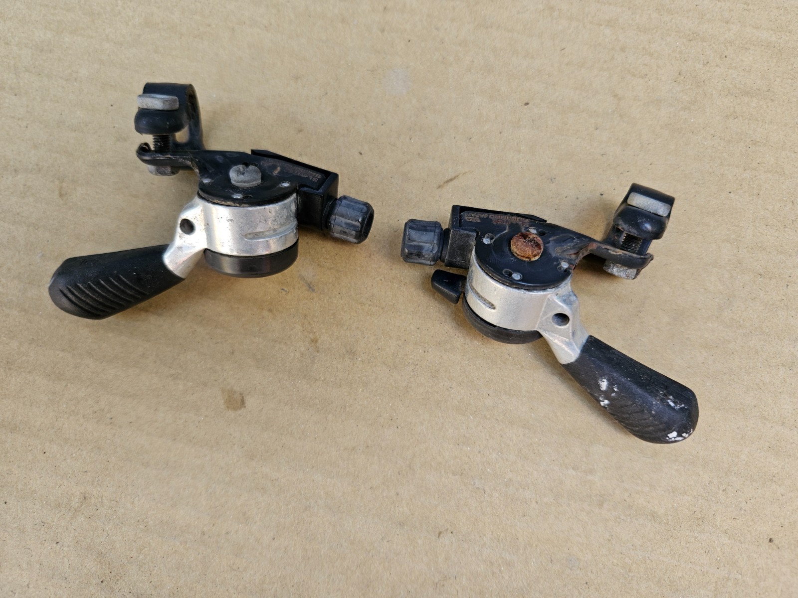 Vintage Shimano Deore 3×7 Thumb Shifters Indexed SIS 7 Speed SL-MT62 Japan