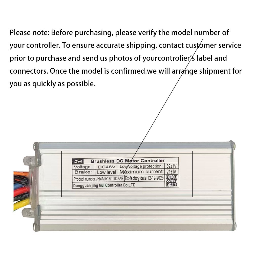 Brushless Motor Controller JH4AJ5160-1DZAB 48V 21A Electric Bike Conversion Kit