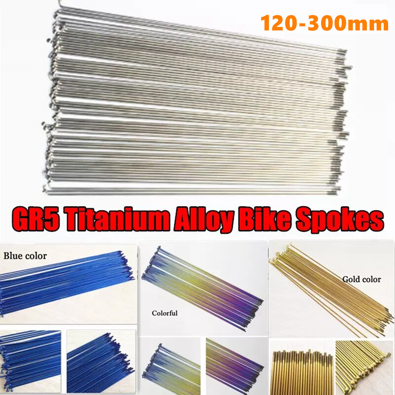 32/36/44/64pcs MTB Road Bike Wheelgroup Titanium Alloy Bicycle Spokes 180-300mm
