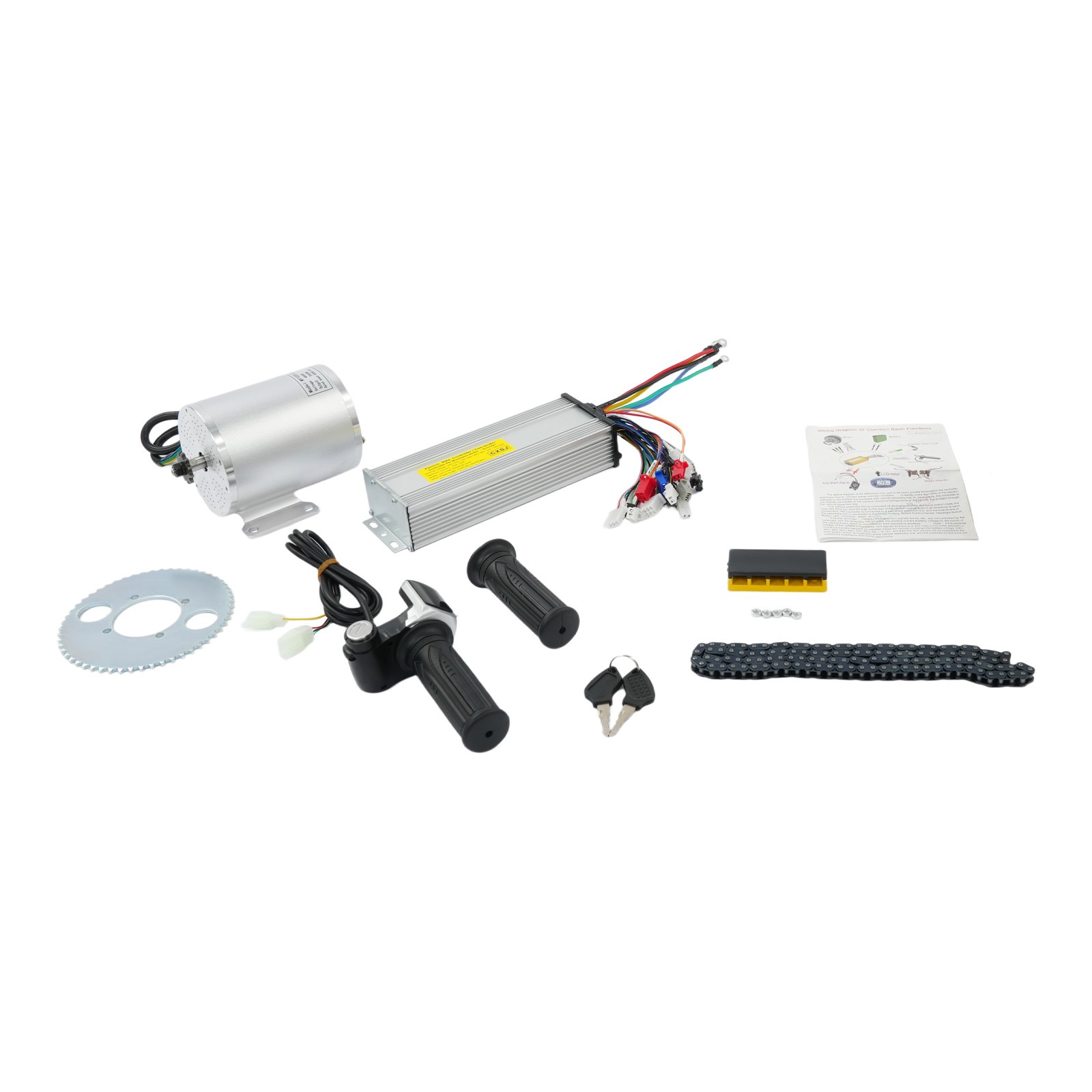 2000W Electric Brushless Toothed DC Motor Kit 4300rpm E-Bike Conversion Kit