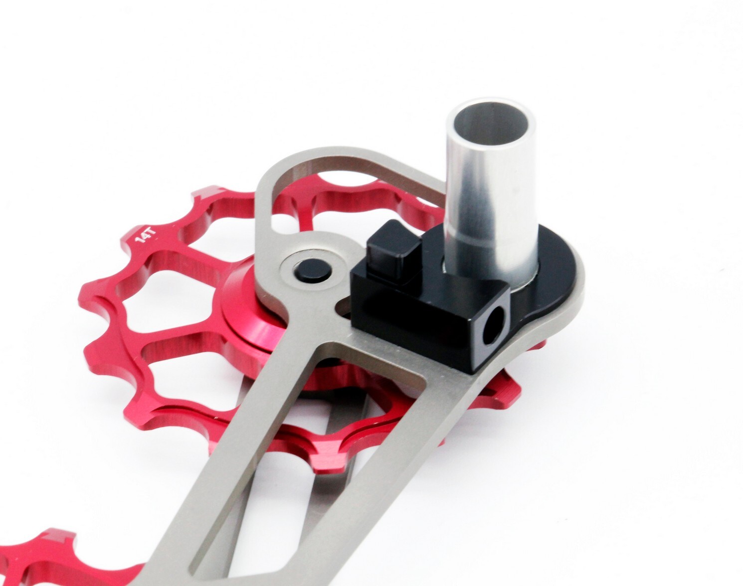 SwishTi Road Cycle Oversized Pulley Titanium Cage for Campy/Campagnolo Red