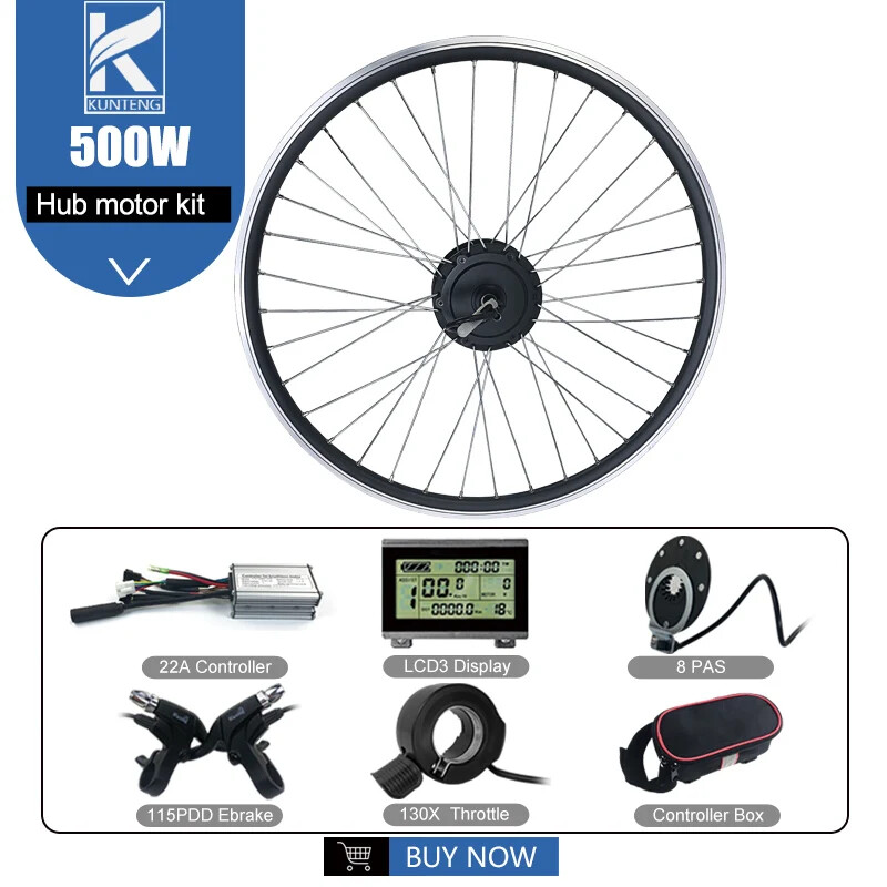 250W 350W 500W 1000W 1500W 2000W MTB Ebike Front Rear Wheel Motor Conversion Kit