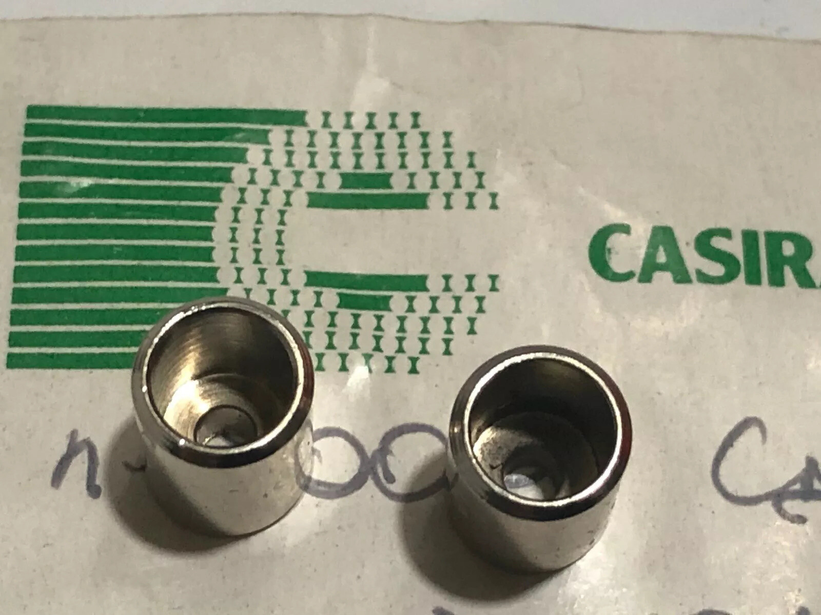 Casiraghi 6mm Brake Housing Ferrules, End Caps, Brass Nickel Plated-1mm Thick (2