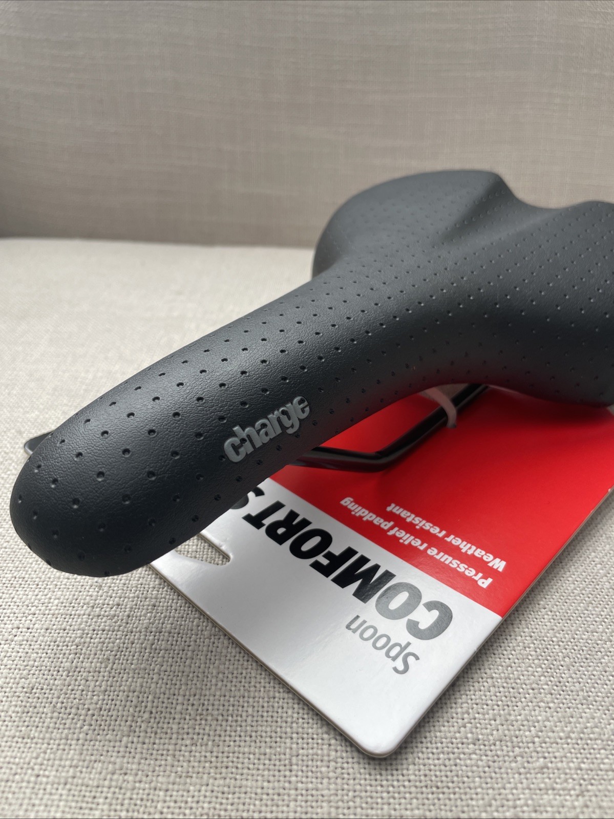 Charge Spoon Comfort Foam Bike Black Water Resistant Saddle Seat