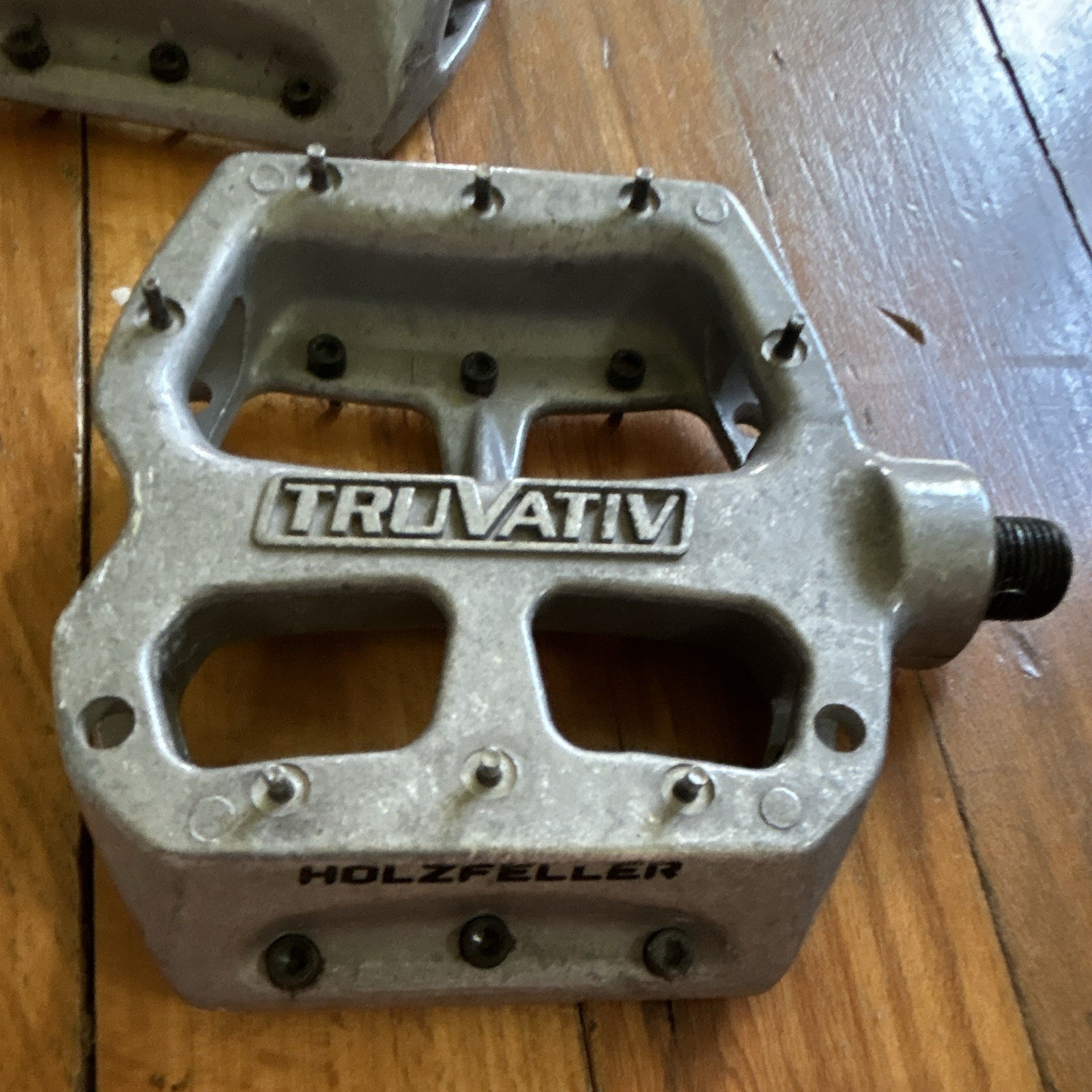 Truvativ Holzfeller Flat Platform MTB Pedals Alloy 9/16in Silver Pair