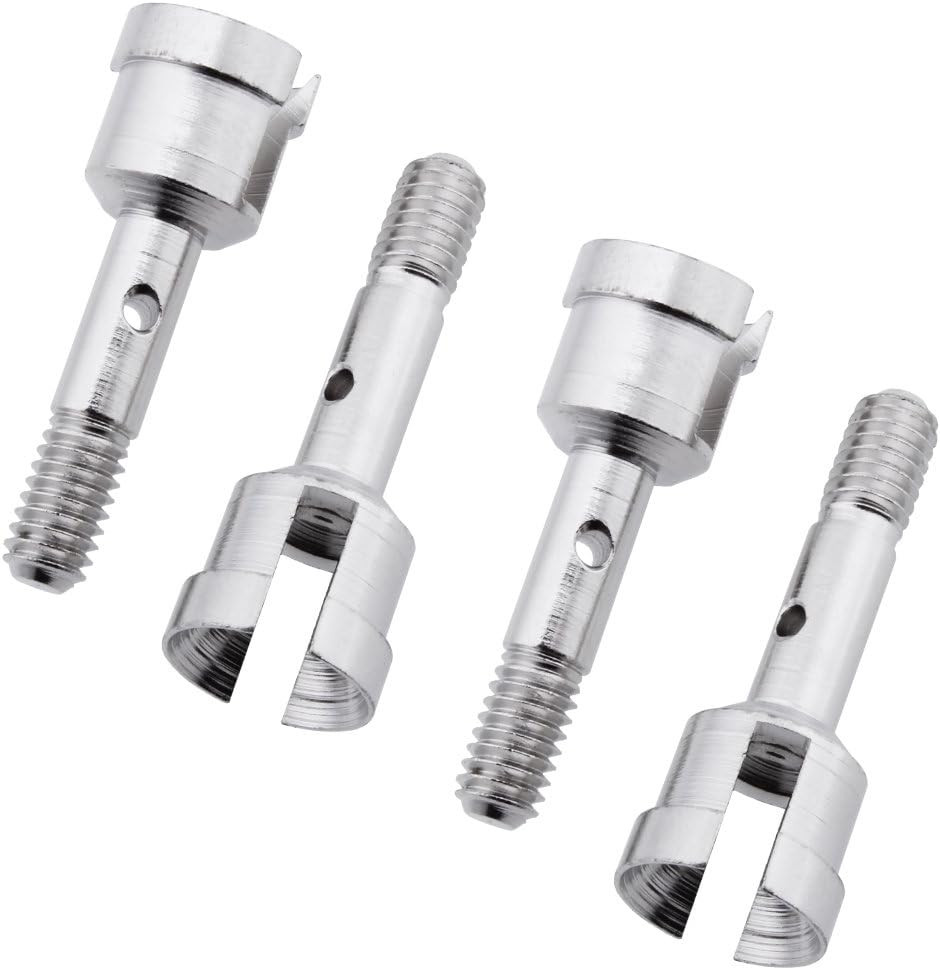 7Mm to 12Mm Aluminum Wheel Hex Hub Convert Adapter & Axle Shaft & Locknuts for W