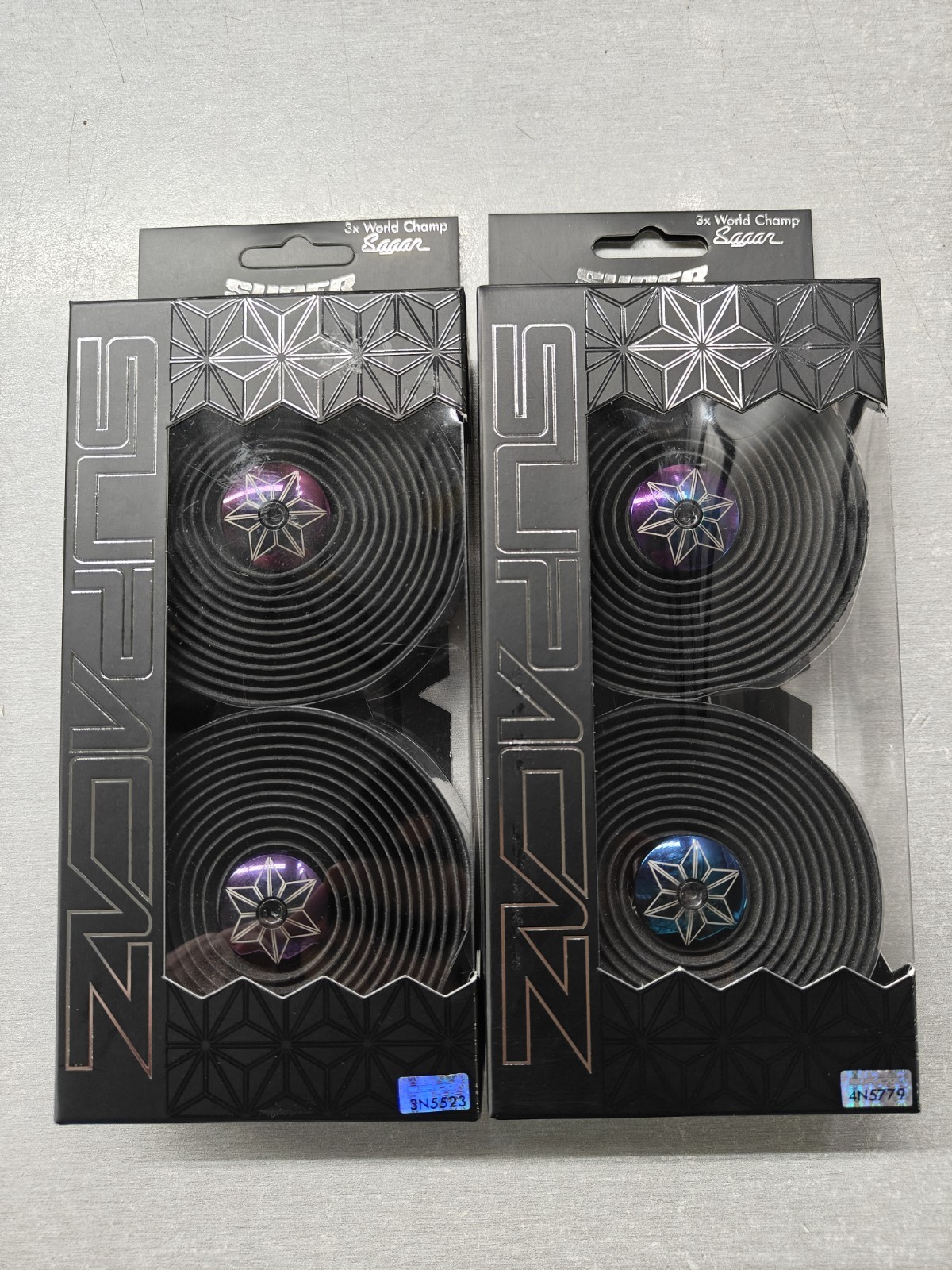 2-Pack Supacaz Super Sticky Kush Tape – Galaxy Oil Slick w Anodized Plugs