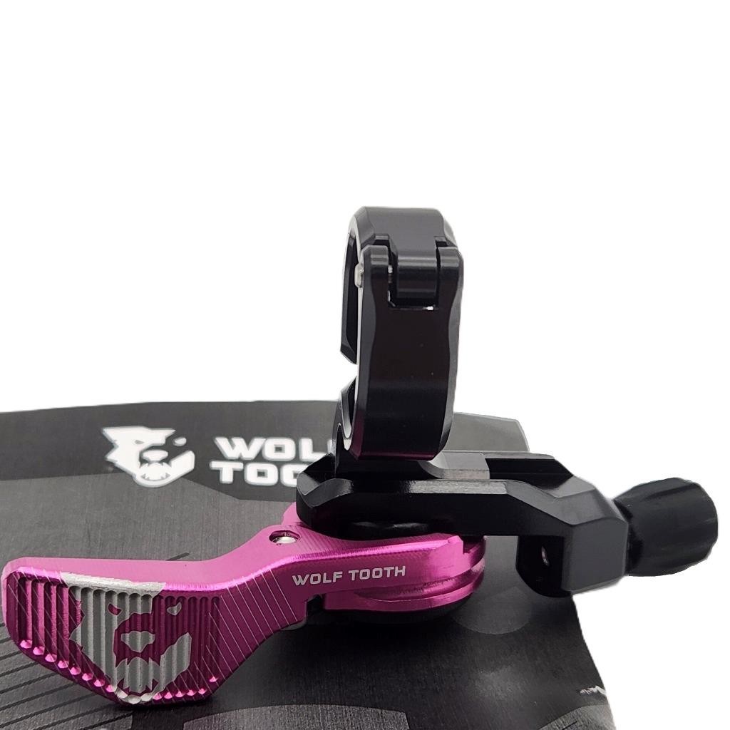 Wolf Tooth ReMote Pro Lever Clamp for Bike Dropper Seatpost 22.2mm Pink