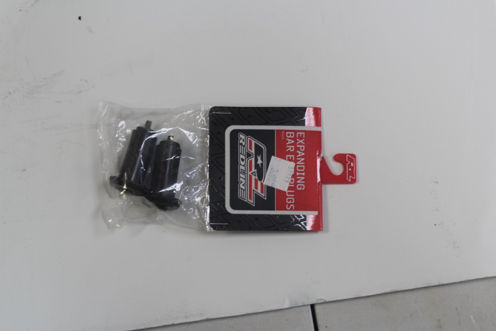 Red Line BMX Handlebar Bar End Plugs Black Plastic RL Expandable Pair Bike Caps