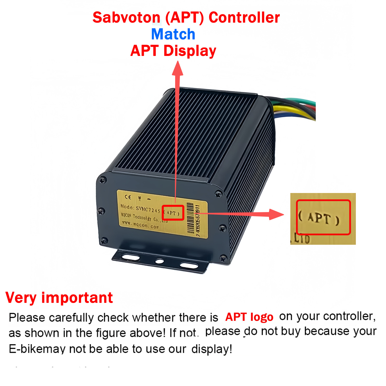 UKC1 LCD Colour Display Electric Bikes For Sabvoton Controllers APT protocol