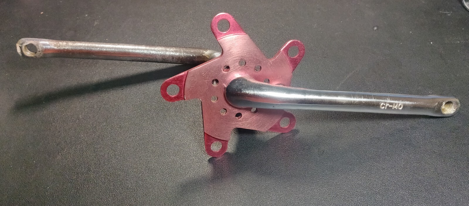 DK-180 Cr-MO Crank with Removable Chainring Spider BCD110 5 bolt Adapter BMX