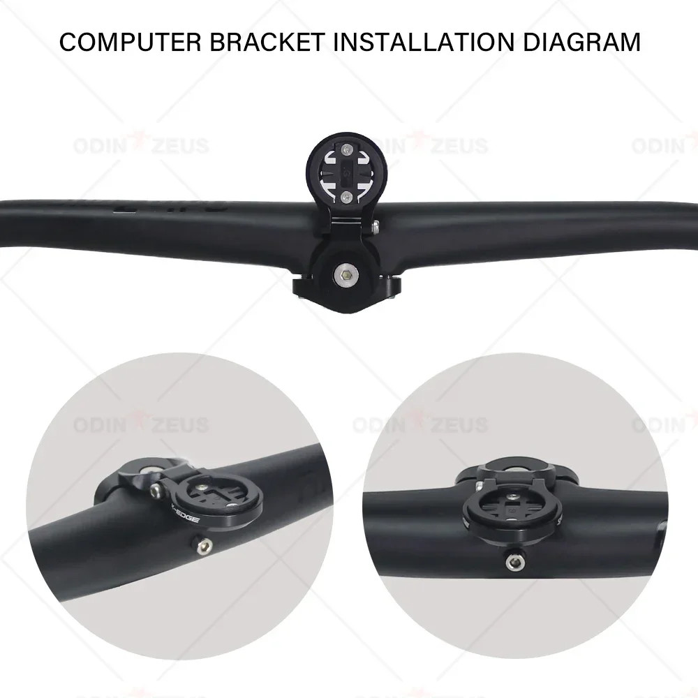 Carbon Fiber Integrated MTB Flat Riser Bar 720-800mm Width 28.6mm Steerer