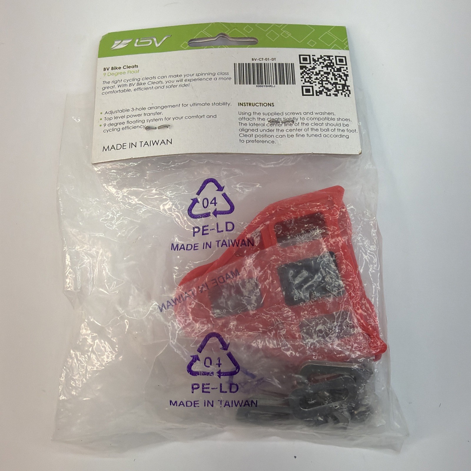 Bike Cleat Set BV-CT-01-DT – 3 Bolt With Hardware New In Package