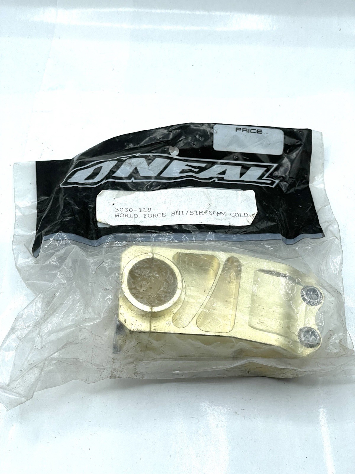 O’Neal World Force Gold Anodized 60mm Stem 25.4 Clamp NOS Vintage MTB / BMX