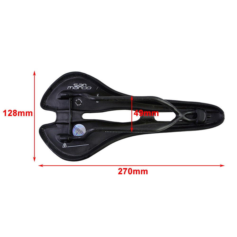 Carbon PV leather Hollow Seat Saddle 278*130mm for MTB Bike Road Bicycle Racing