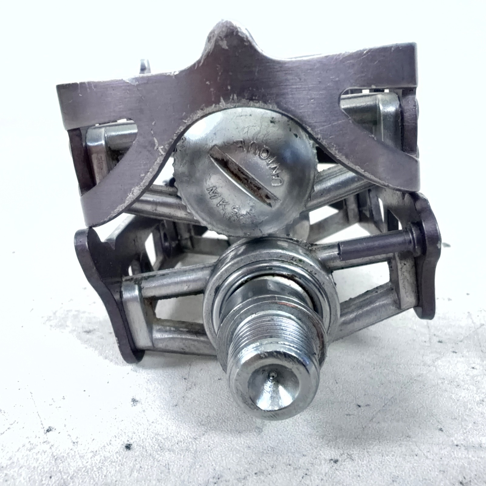Vintage Mikashima Unique Road Bike Pedals 9/16″ Black/Silver Pair MKS