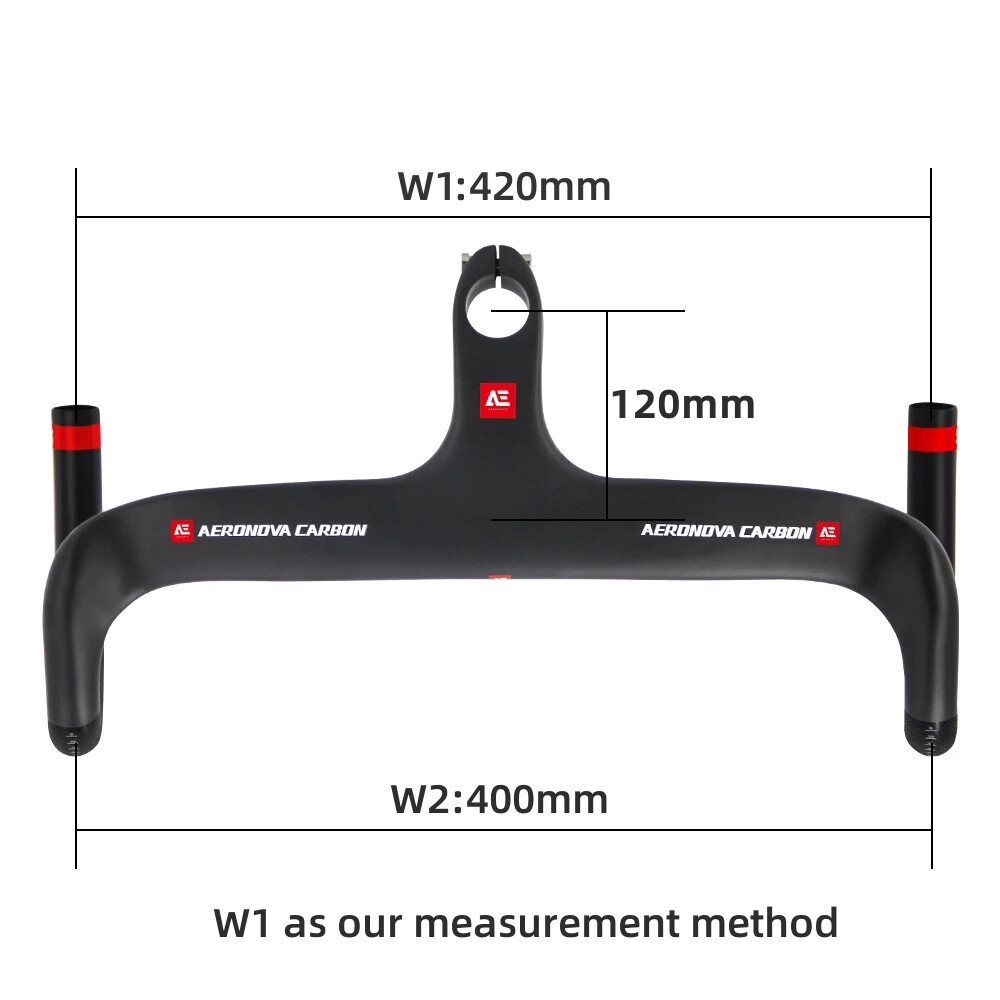 Carbon Gravel Road Bike Integrated Handlebar 400/420/440mm Full Inner Routing