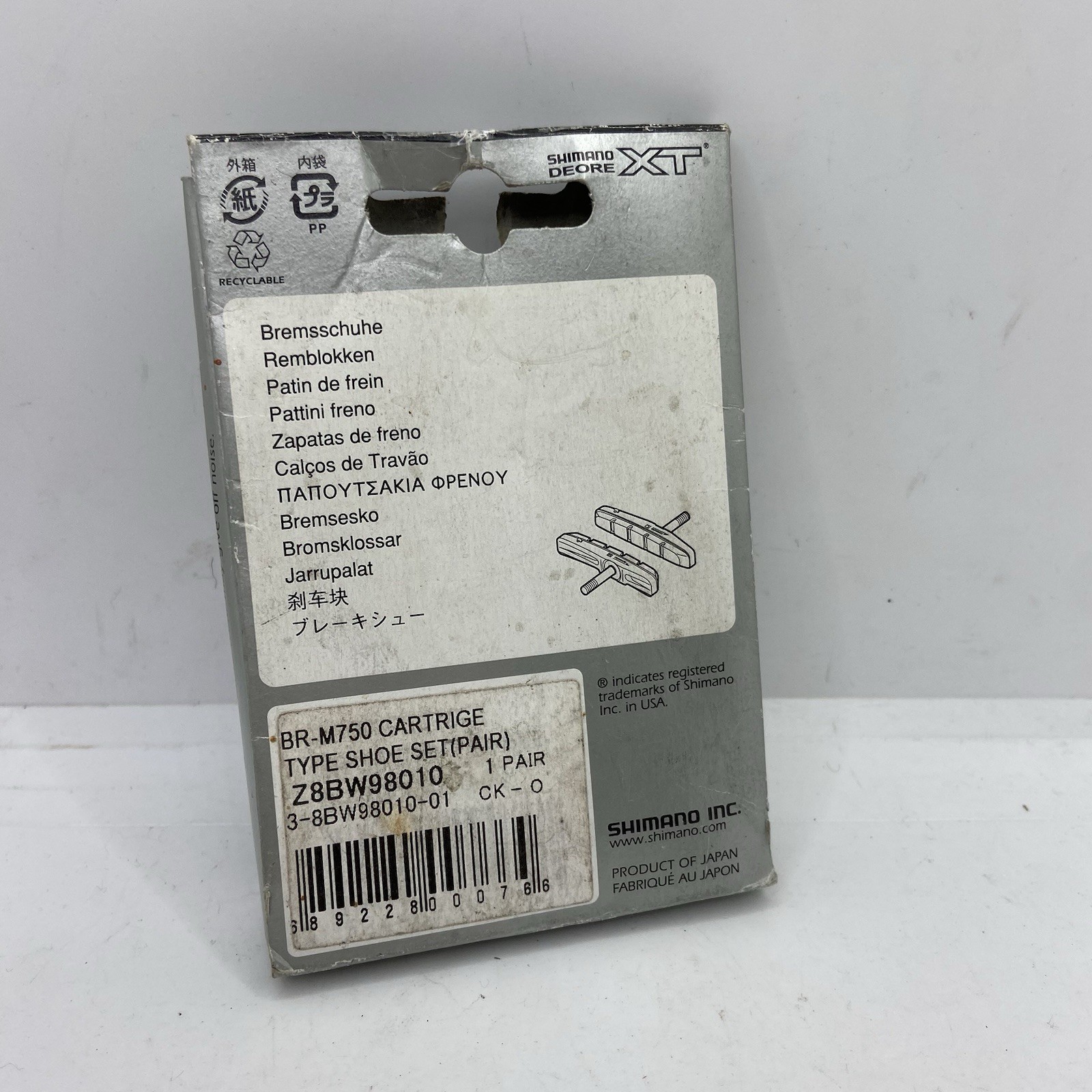NOS VINTAGE SHIMANO DEORE XT BR-M750/M739 BRAKE PADS PAIR V-BRAKE M-SYSTEM BLACK