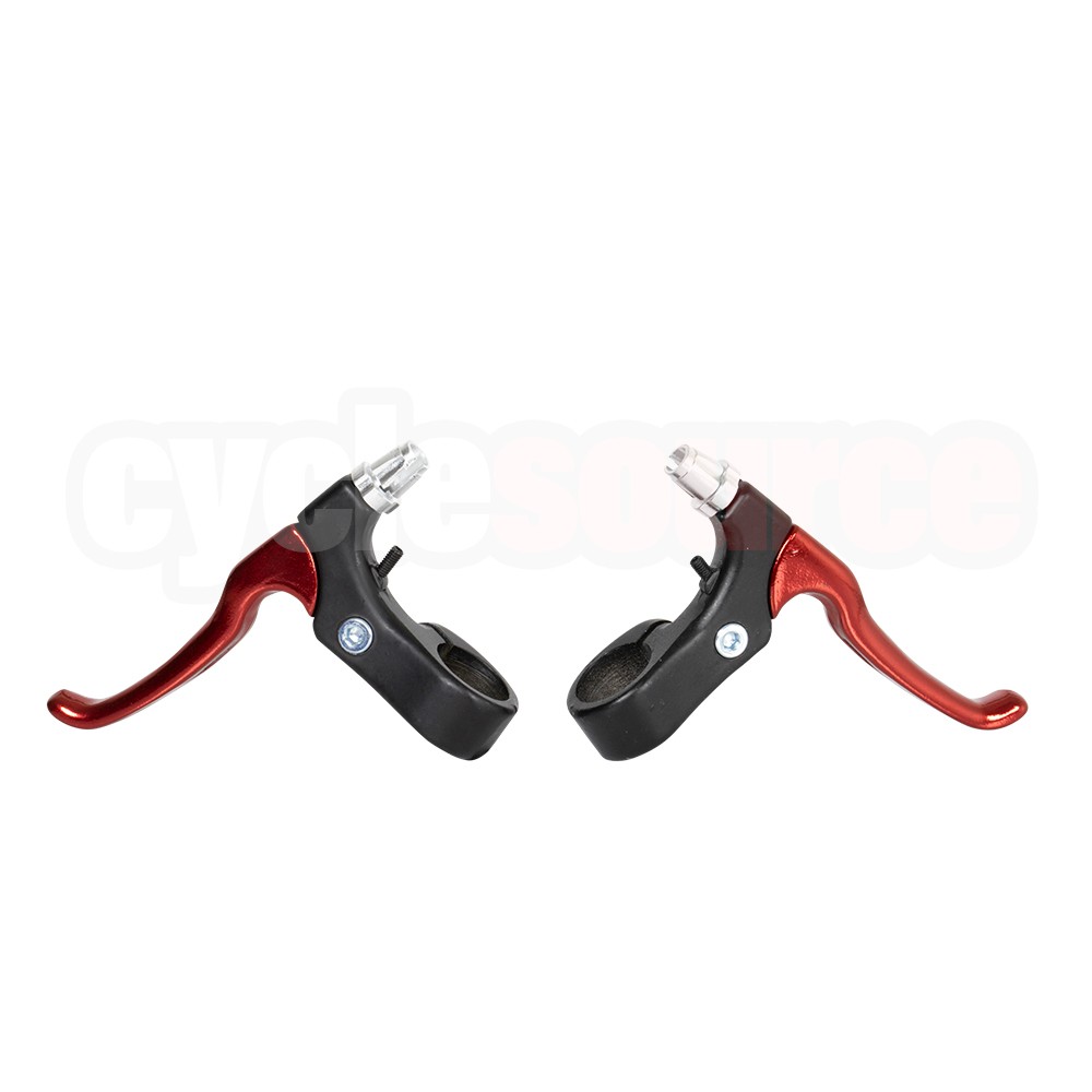 ENIX 4 Finger Alloy 408 Bike Bicycle Brake Lever Set Black/Red