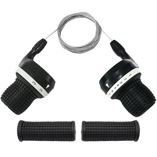 3×7 Speed Bike Shifter Set, 21 Speed Twist Grip Gear Shifters with Cables & Hand
